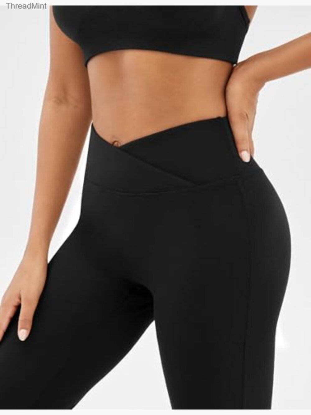 High Waist Yoga Pants Women Sweat Wicking Straight Wide Leg Workout Bottoms - Picture 5 of 7
